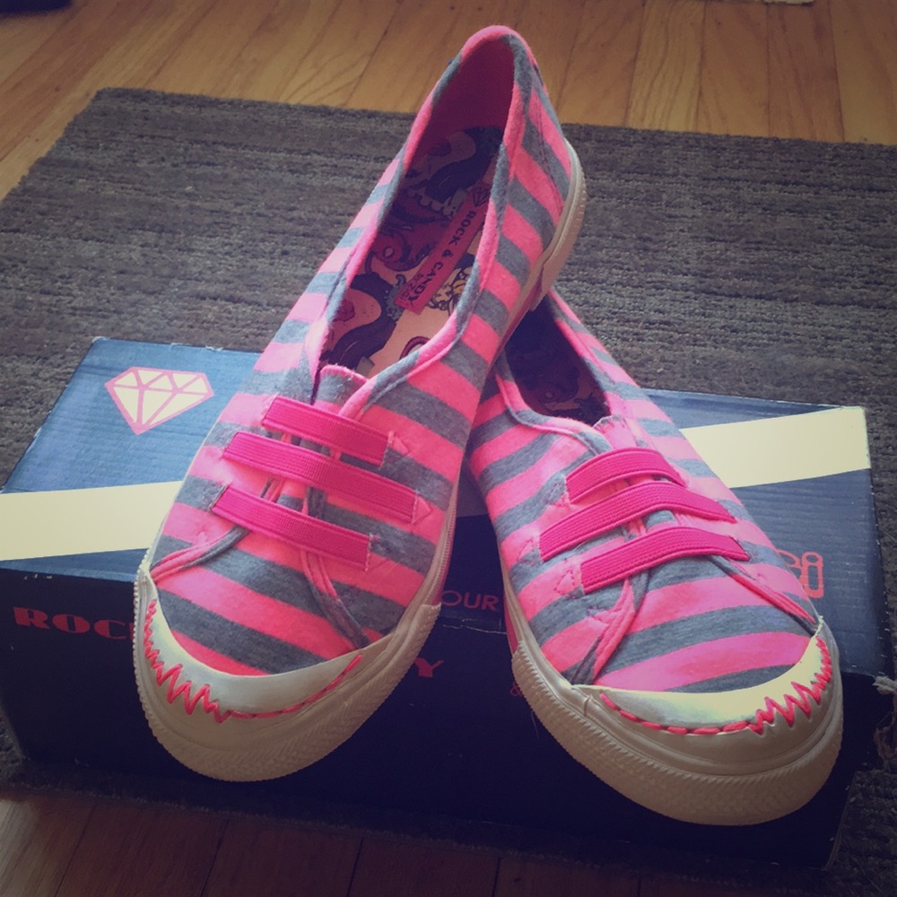 Pink & Grey Rock & Candy flats